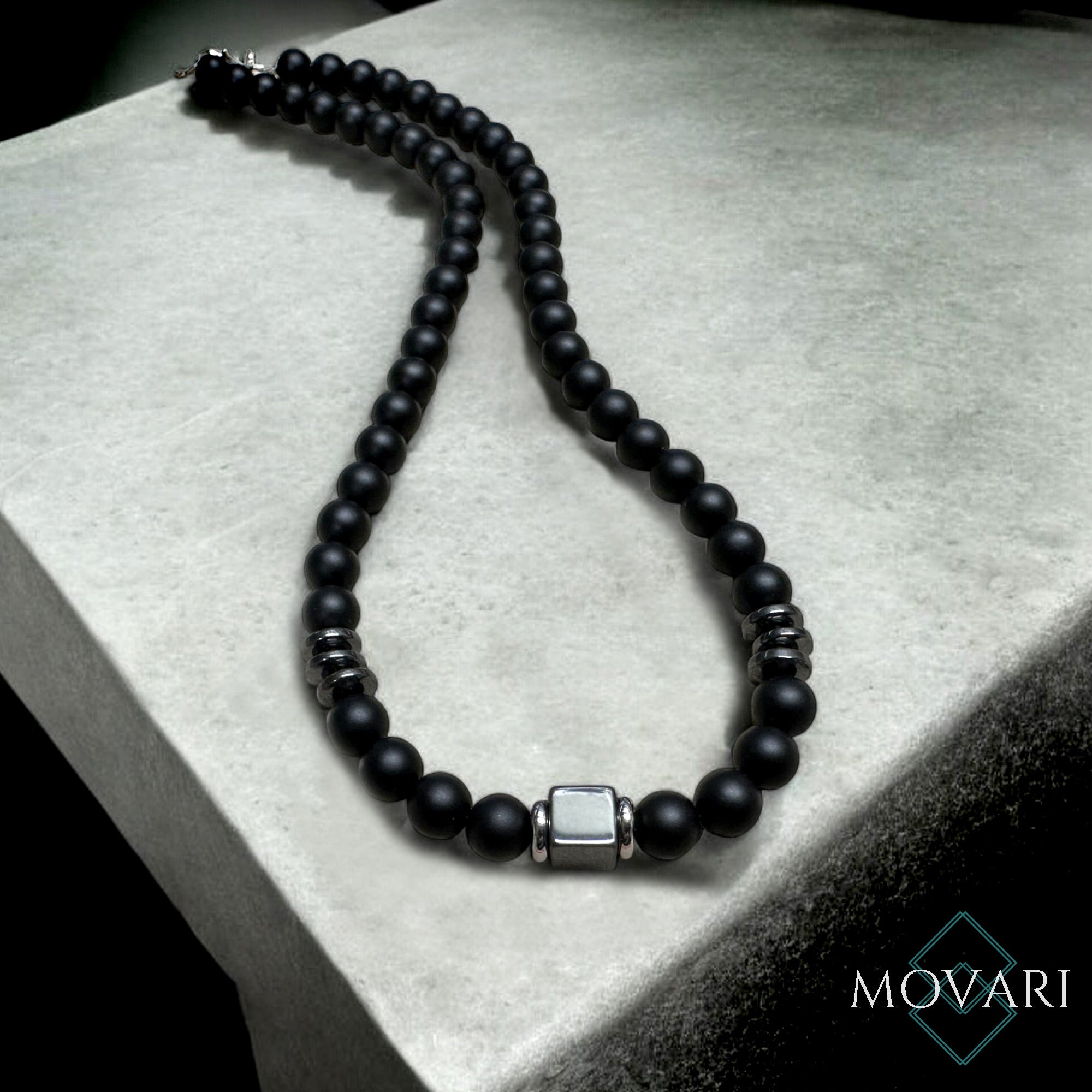 Men's Necklace Black Onyx