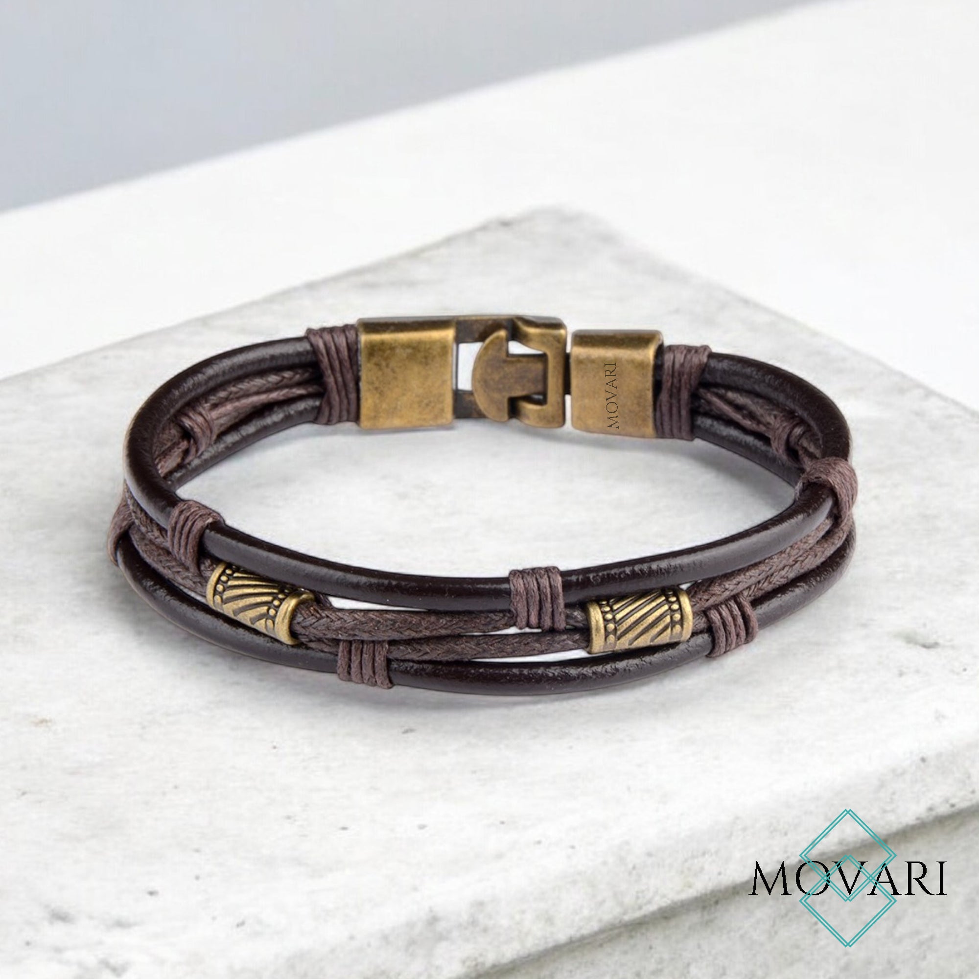 Black And Brown Bohemian Leather Bracelet