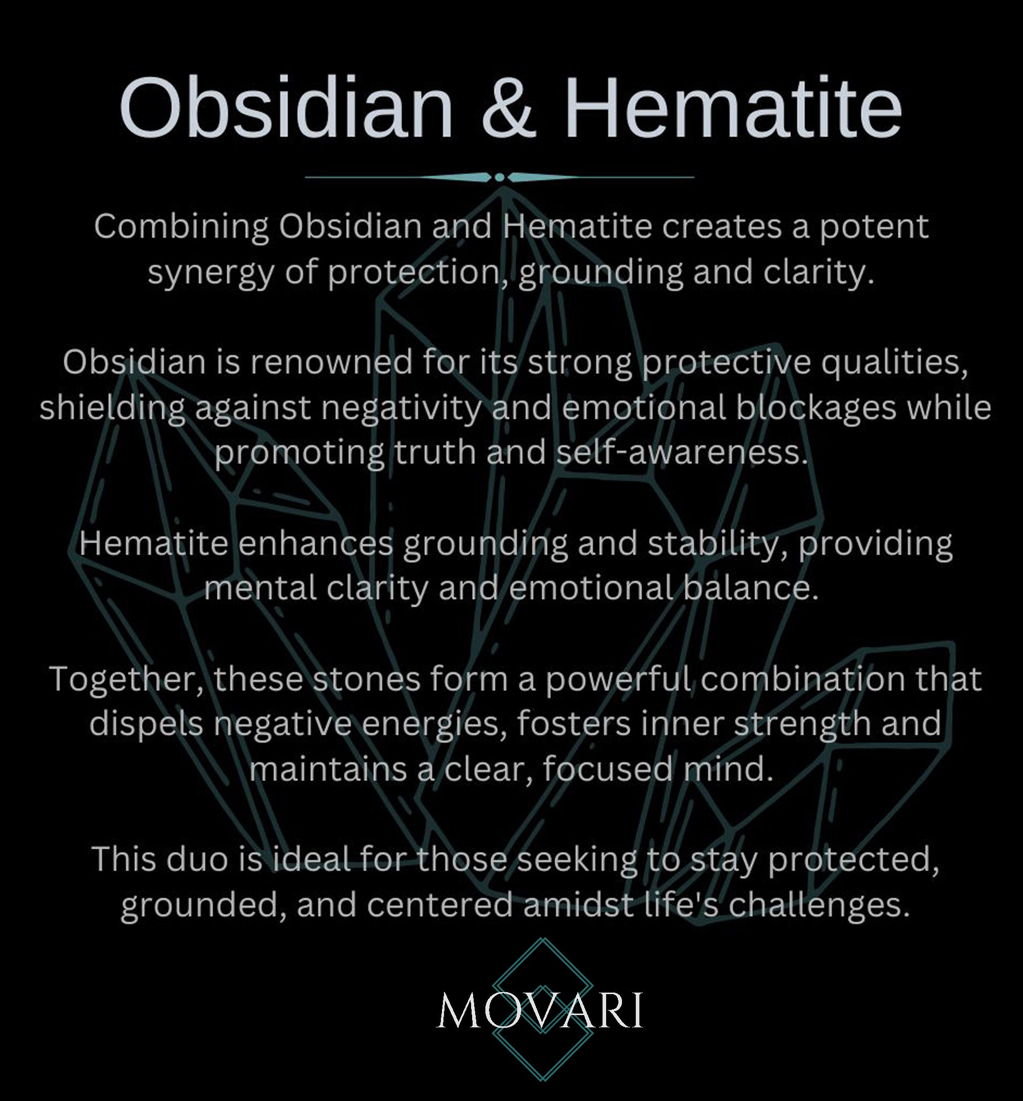 obsidian and hematite meaning