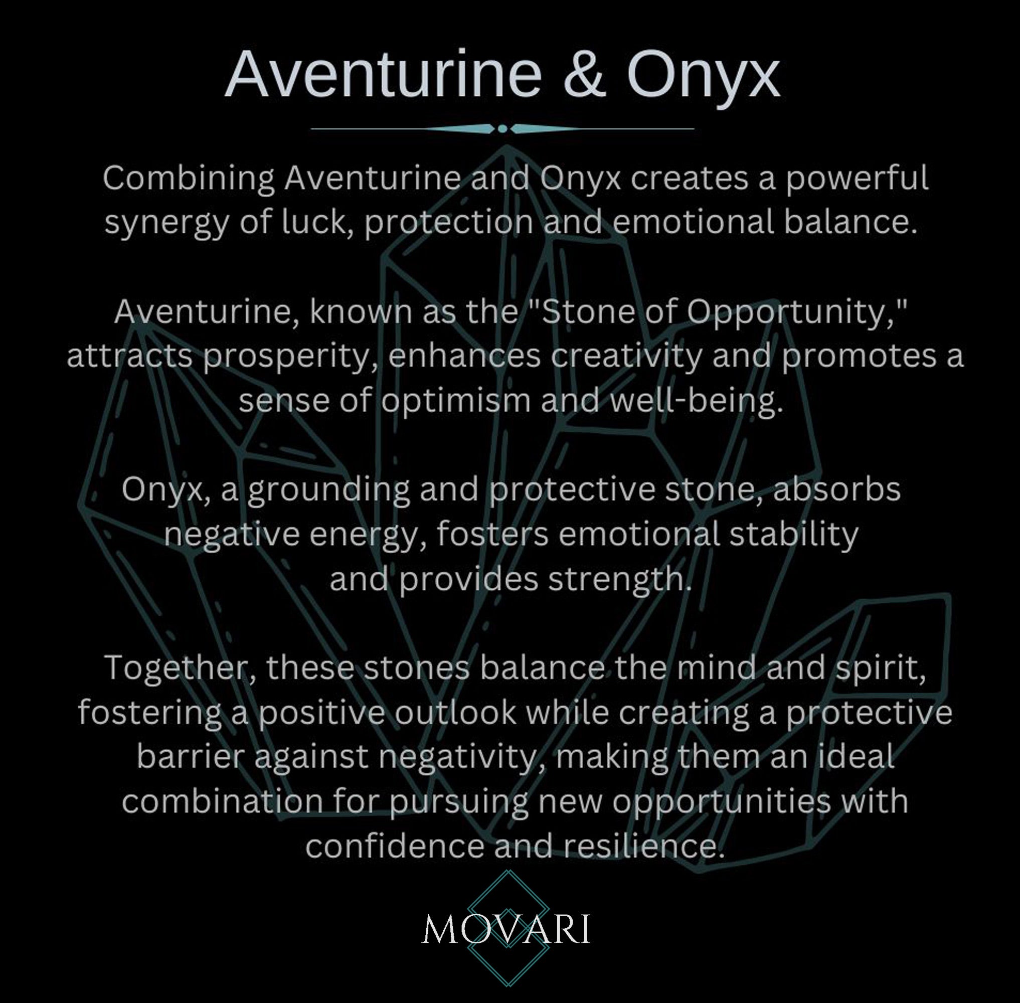 aventurine and onyx stone meaning card