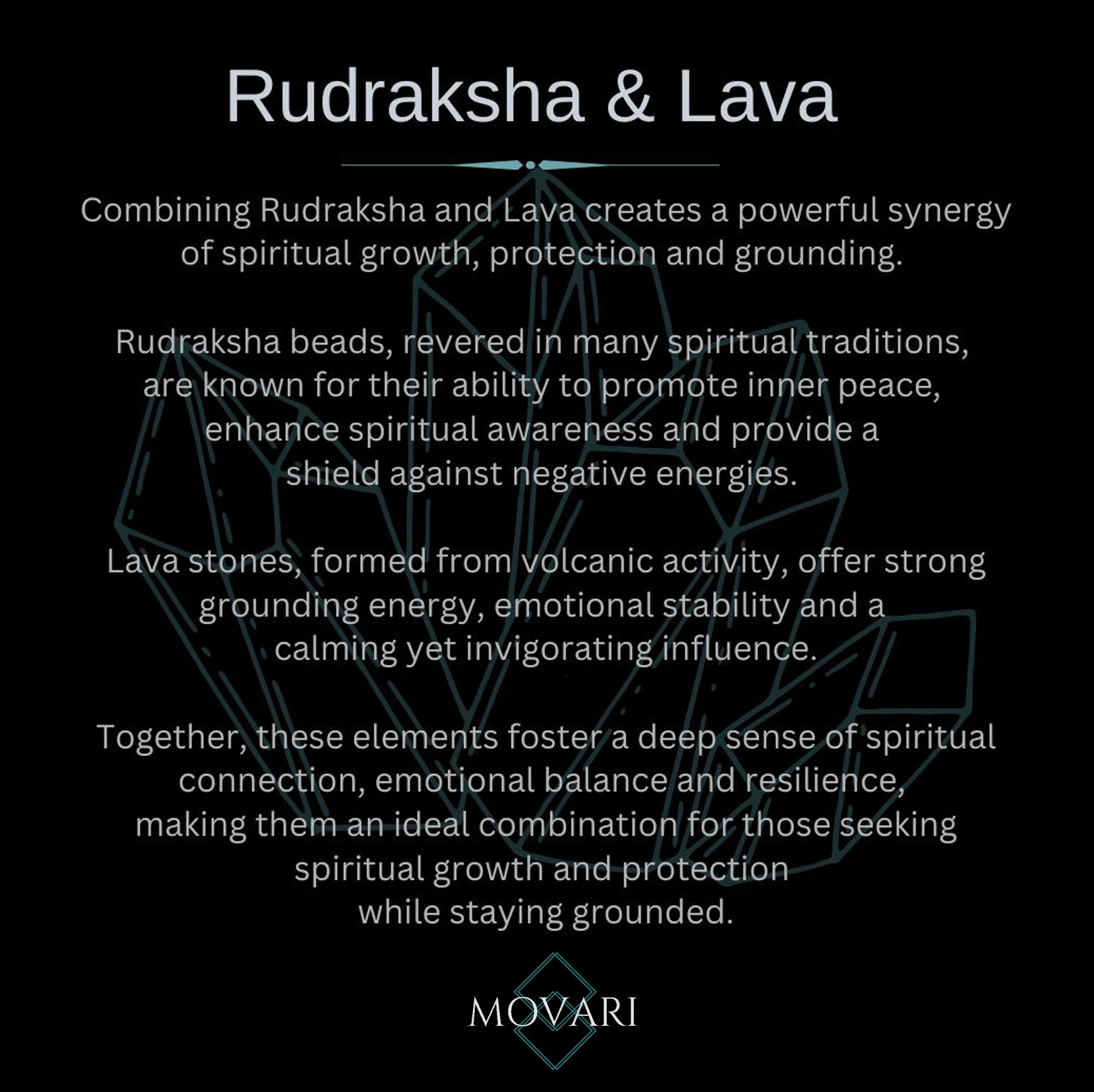 rudraksha and lava stone meaning card
